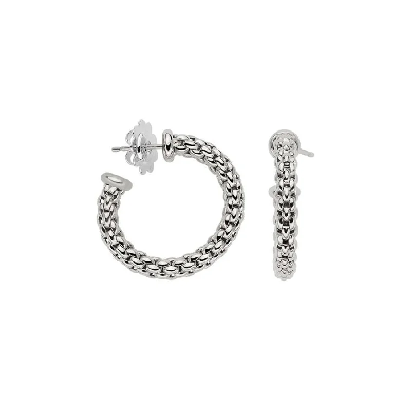 Geometric Crystal Earrings-Essentials Earrings - 18ct White gold