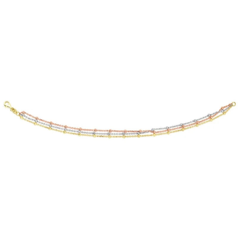 Opal Promise Ring-Long Pendant Necklace-14kt Gold 18" Rose+Yellow+White Finish Necklace with Lobster Clasp RC1955-18