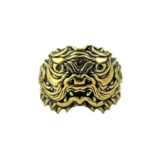 Custom Gold Band Wedding RingBrass "Shen-Long" Dragon Ring