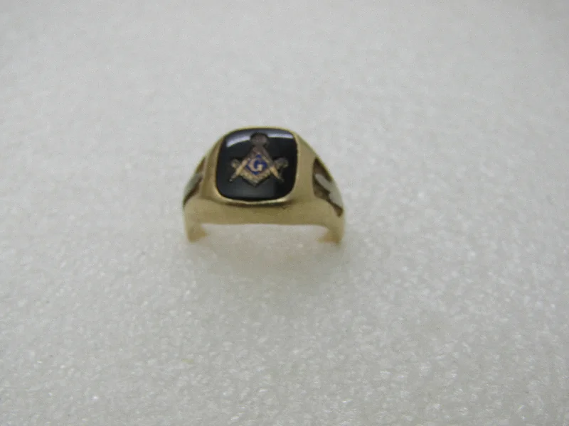 Custom Sapphire Engagement Ring for WomenVintage 14kt Onyx Masonic Ring, Sz. 8, 7.05 Gr. Two-Tone Gold