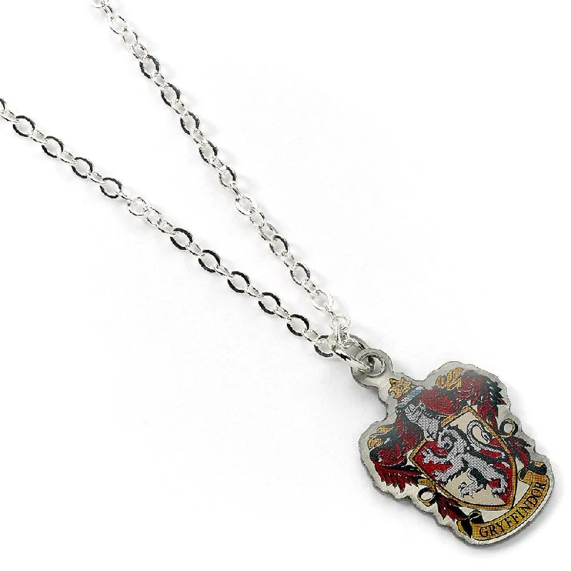 Large Gemstone Wedding Ring-Silver Chain Pendant Necklace-Harry Potter Pendant & Necklace Gryffindor Crest (silver plated)