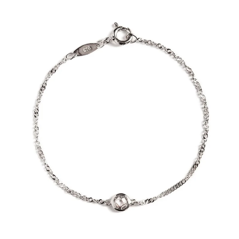 Love Bracelets-Solitaire Singapore Chain Bracelet