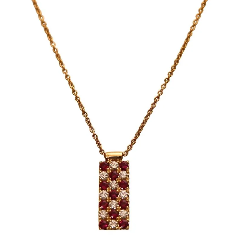 Wedding Ring with Diamond Band-Beaded Chain Necklace-Ruby & Diamond Checkerboard Necklace