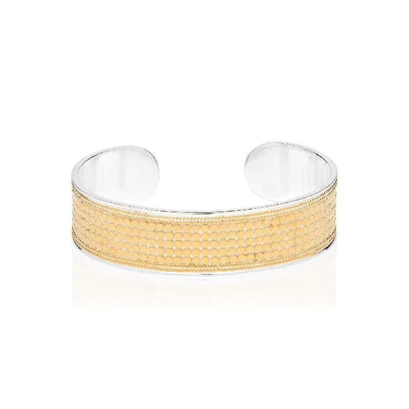 Personalized Wedding Bracelets-Anna Beck Classic Medium Gold Cuff Bangle