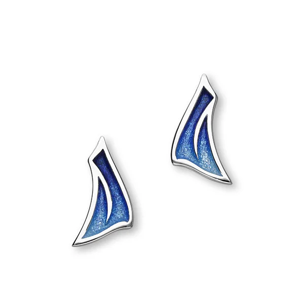 Bright Gemstone Earrings-Sail Away Silver Earrings EE483