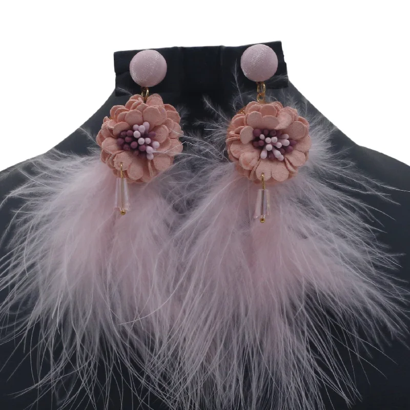 Adjustable Stud Earrings-Long Earrings - Pink