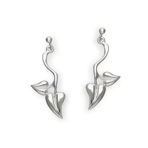 Sparkling Silver Earrings-Art Nouveau Silver Earrings E261