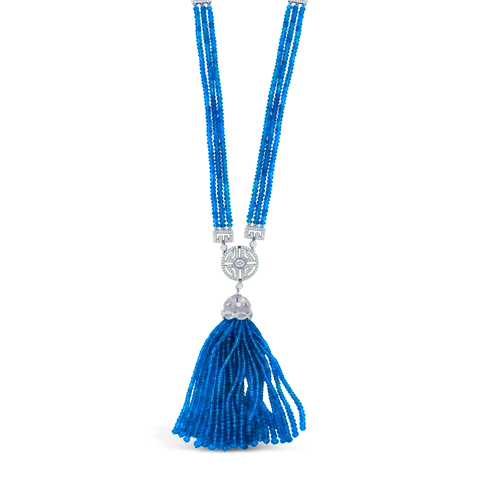 Modern Solitaire Ring-Custom Birthstone Necklace-Sapphire Bead & Diamond Tassel Estate Necklace