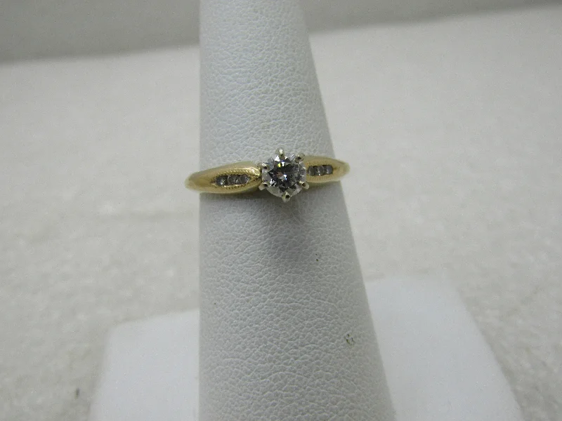 Personalized Promise Ring with BirthstoneVintage 14kt Diamond Engagement Ring, Sz. 7.25, 2.45 gr. Appx .33 ctw,