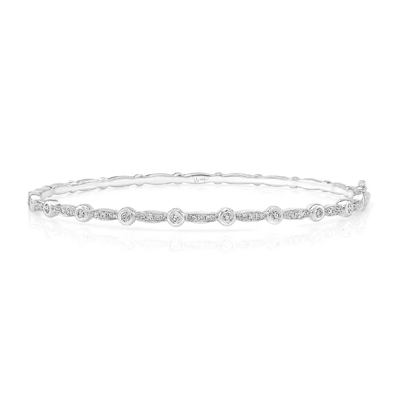 Adjustable Diamond Bangles-Uneek Santa Monica Stackable Diamond Bangle