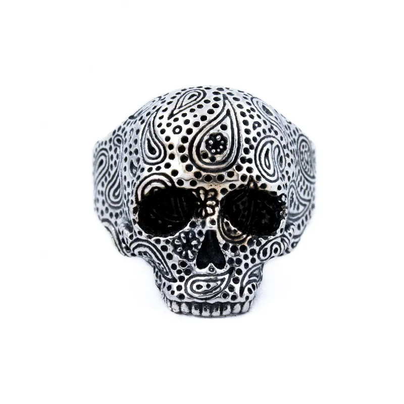 Stackable Engagement Ring for WomenSilver "Lord Paisley" Skull Ring