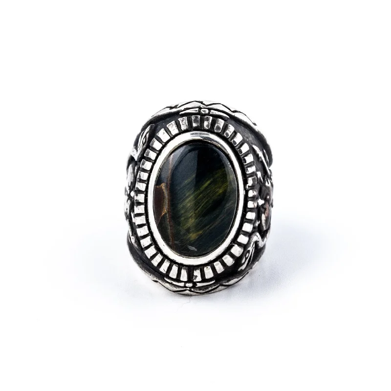 Personalized Custom Engagement RingStripped Black Mountain Ring