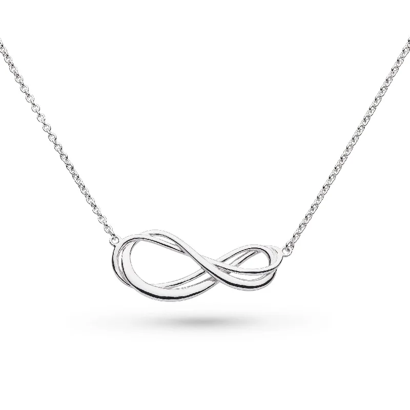 Custom Engagement Band-Crystal Name Necklace-Silver Infinity Necklace