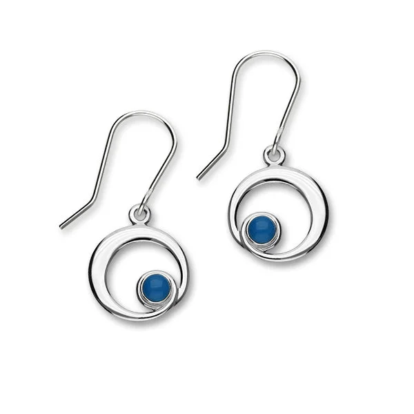 High-Quality Earrings-December Birthstone Silver Earrings SE376 Turquoise