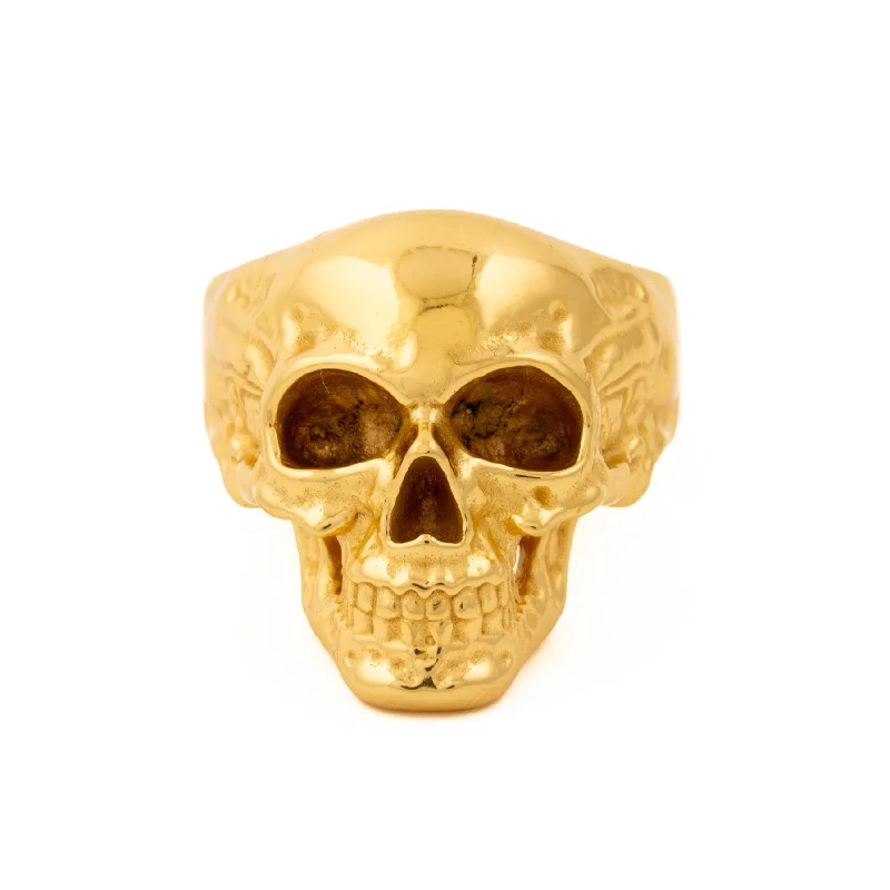 Vintage-Inspired Engagement RingGold "Eddie" Skull Ring