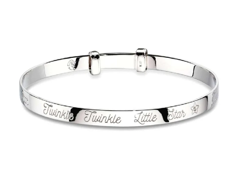 Fashionable Party Bangle Sets-Little Star Twinkle - Diamond Twinkle Christening Bangle