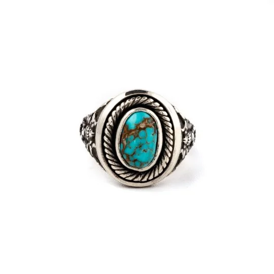 Custom Signet Ring for MenThe "Echoes of Egypt" Serqet's Scorpion Ring w/ Egyptian Turquoise