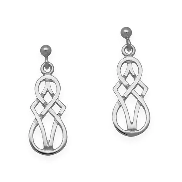 Abstract Earrings-Celtic Silver Earrings E97