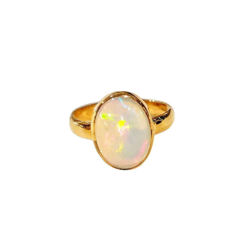 Silver Engagement Ring with CustomizationWelo Opal Ring in 14 K