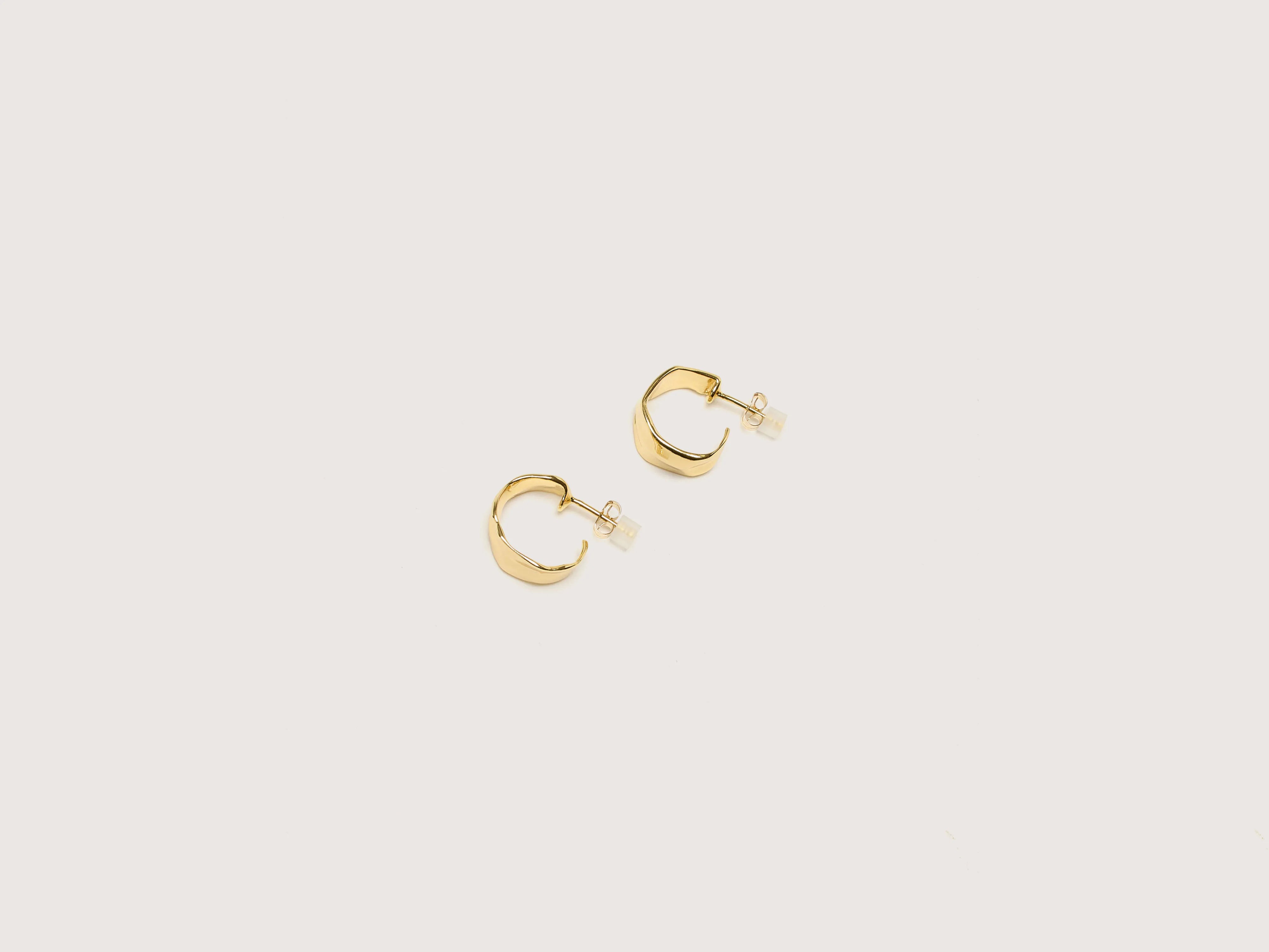 Colorful Gold Earrings-Small Ciara Hoop Earrings (242 / W / GOLD)