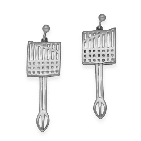 Modern Crystal Drop Earrings-Charles Rennie Mackintosh Silver Earrings E1640