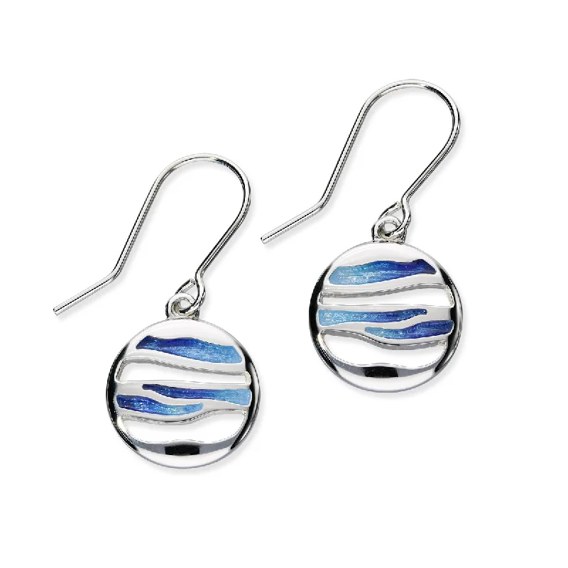 Fashion Earrings-Orbit Silver Earrings EE343