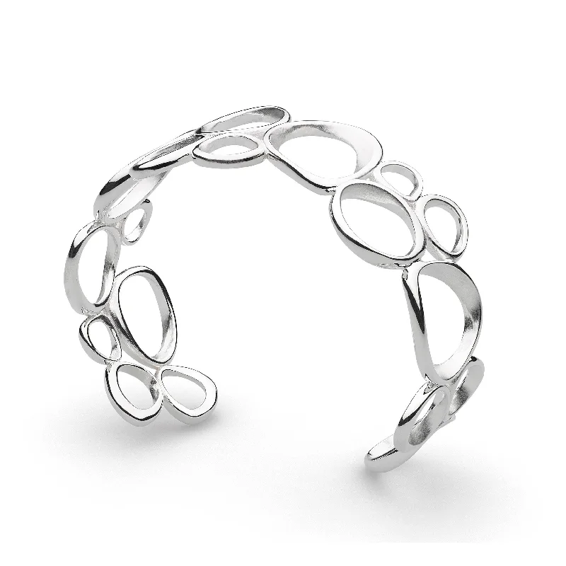 Traditional Silver Wedding Bangles-Kit Heath Coast Shore Cascade Cuff Bangle