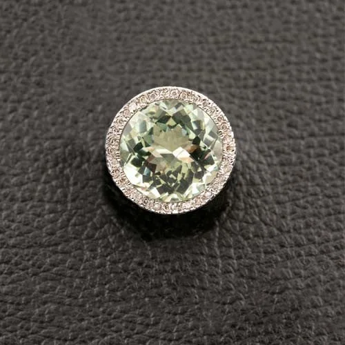 Classic Wedding Ring for Her with Custom DesignLemon Quartz & Diamond Ring