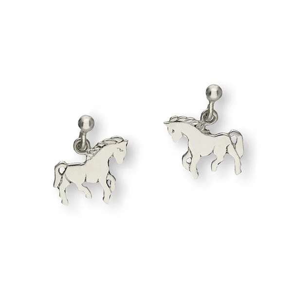 Big Drop Earrings-Wildlife Silver Earrings E131