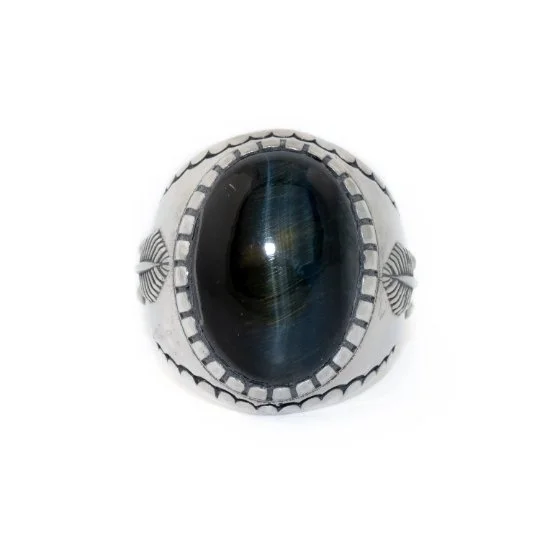 Custom Birthstone Engagement Ring"Shiso" Ring x Blue Tiger's Eye