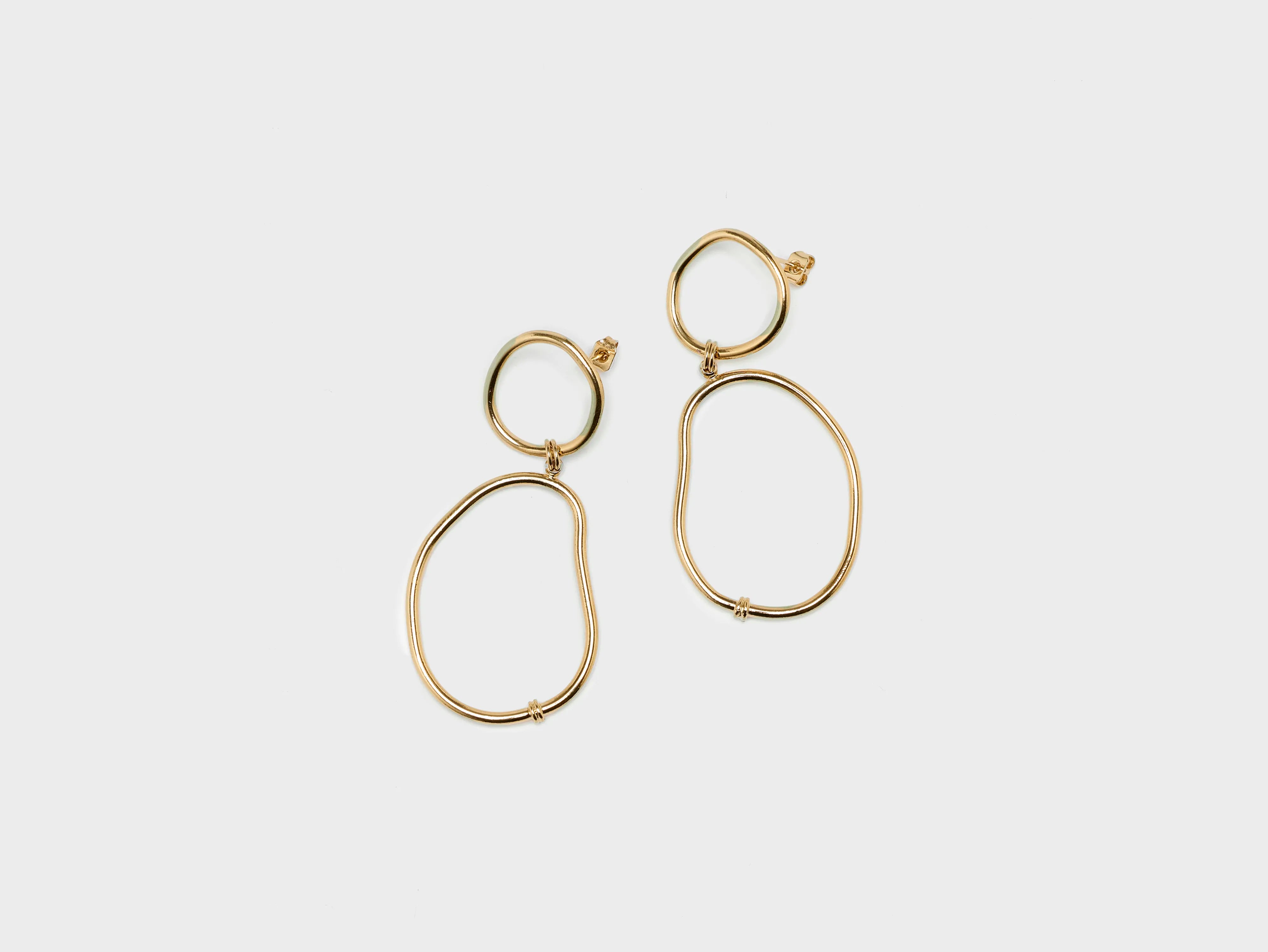 Long Gold Drop Earrings-Victoire Pendant Earrings (241 / W / GOLD)