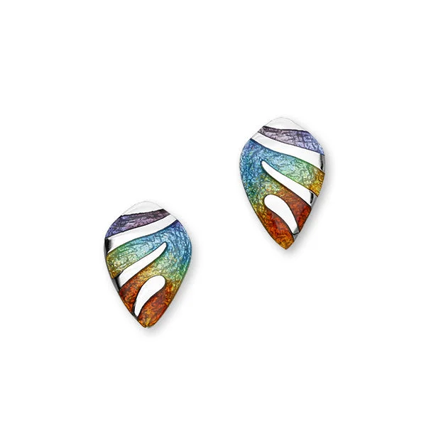 Big Stud Earrings-Mirage Silver Earrings EE408