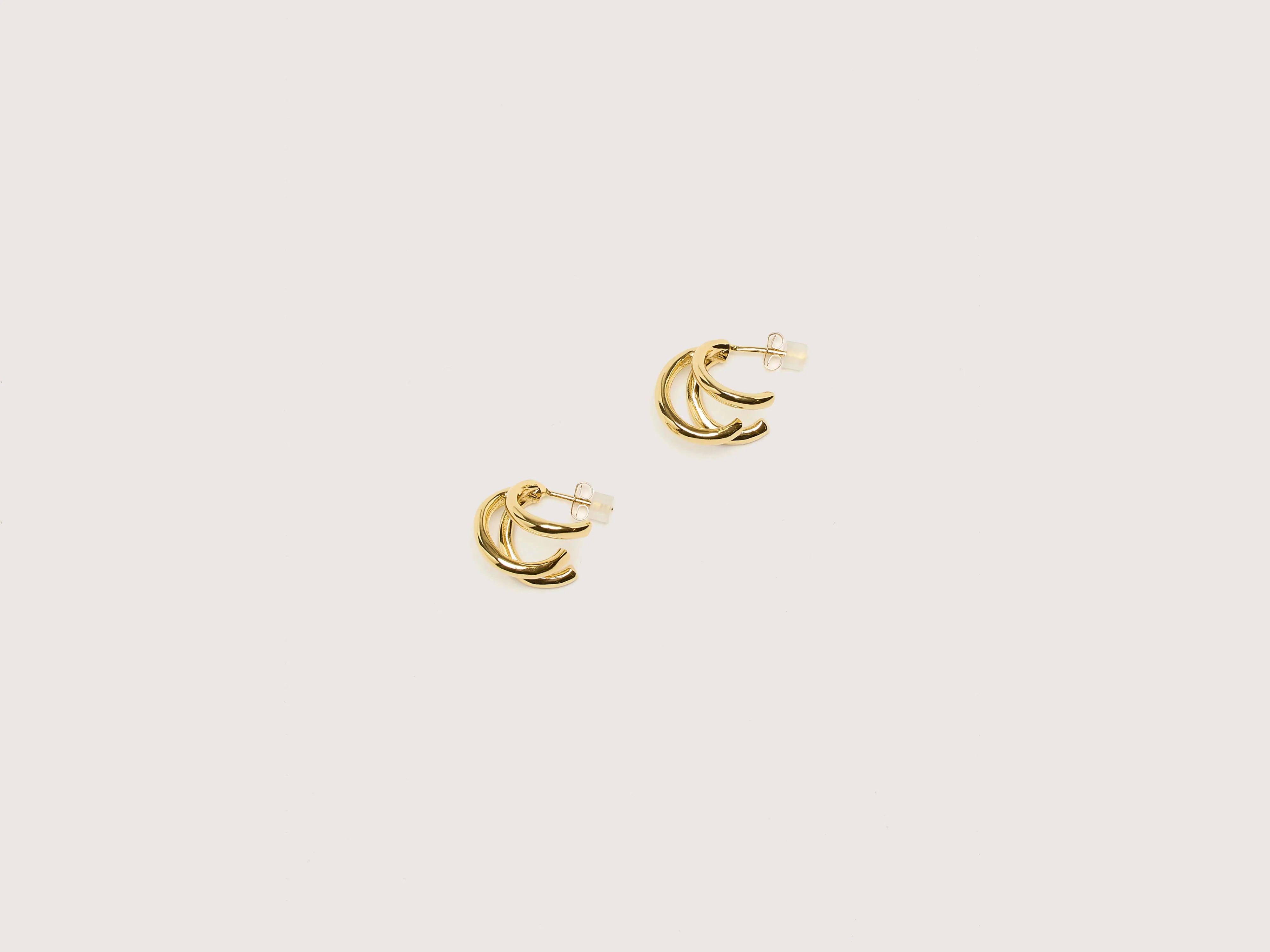 Small Drop Hoop Earrings-Lenny Earrings (242 / W / GOLD)