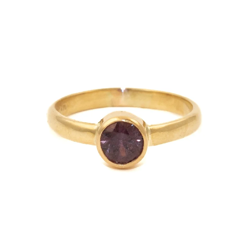 Elegant Custom Engagement Ring14K Gold Purple Sapphire Ring