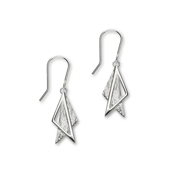 Quartz Earrings-Simply Stylish Silver Earrings E1566