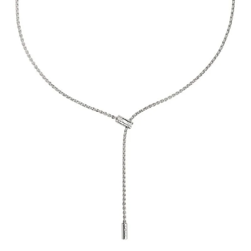 Personalized Band for Couples-Trendy Chain Necklace Set-Aria Necklace - 18ct White gold