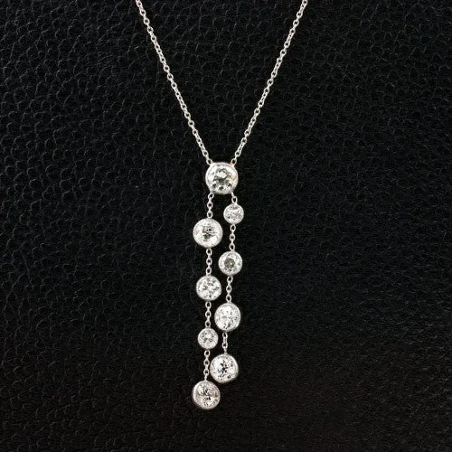 Classic Wedding Ring Set-Classic Necklace-Diamond "Bubbles" Estate Necklace