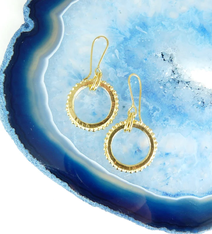 Simple Drop Gold Earrings-Abida Hook Earrings