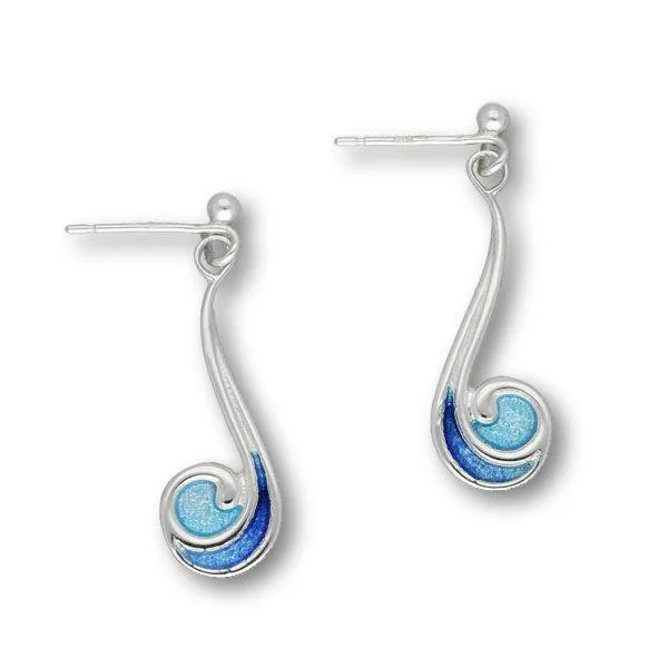 Statement Earrings for Weddings-Alba Silver Earrings EE428