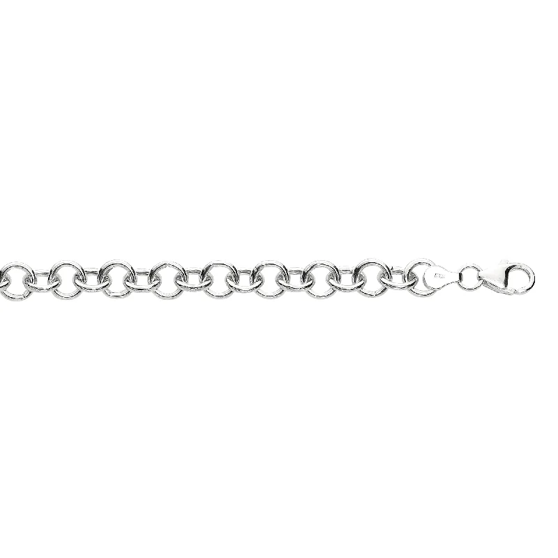 Minimalist Bracelets-Silver Large Round Link Bracelet