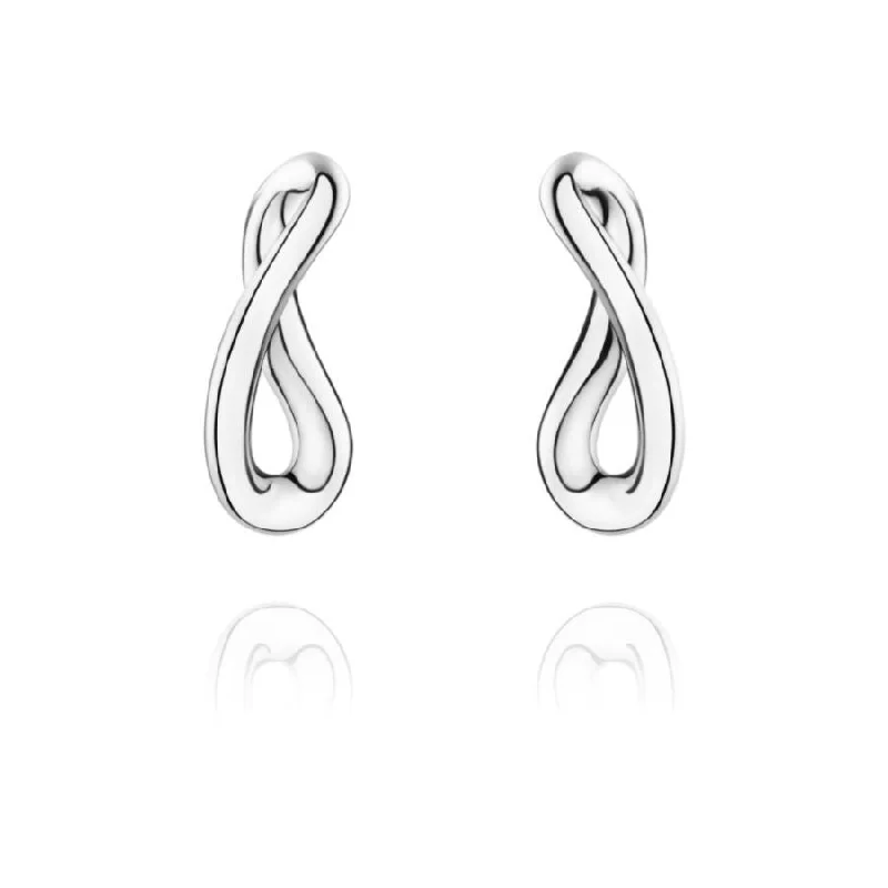 Antique Drop Earrings-Silver Infinity Earrings