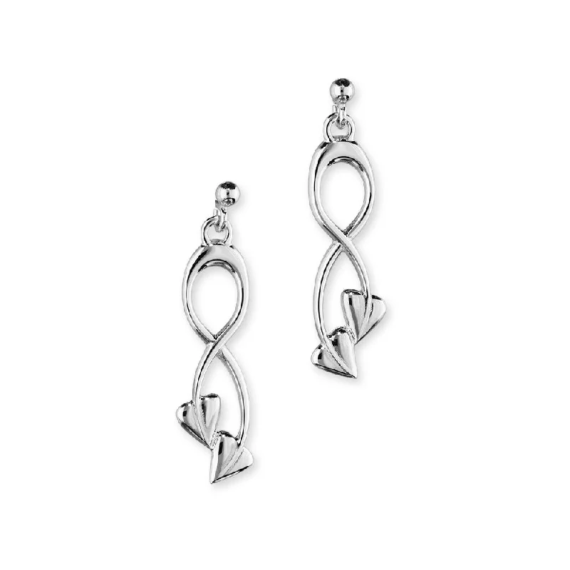 Long Silver Earrings-Archibald Knox Silver Earrings E1603