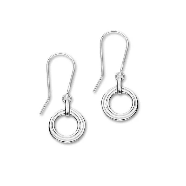 Large Hoop Earrings-Achnabreck Silver Earrings E1623