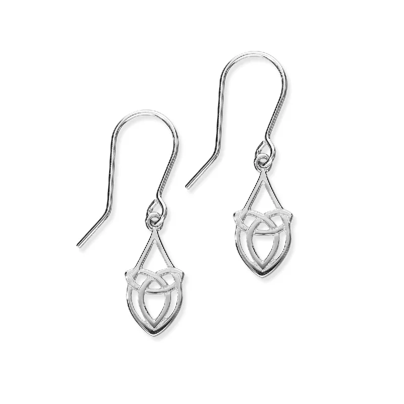 Heart Earrings-Celtic Silver Earrings E1633