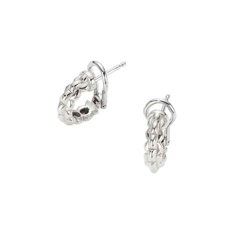 Double Gemstone Earrings-Eka Earrings - 18ct White gold