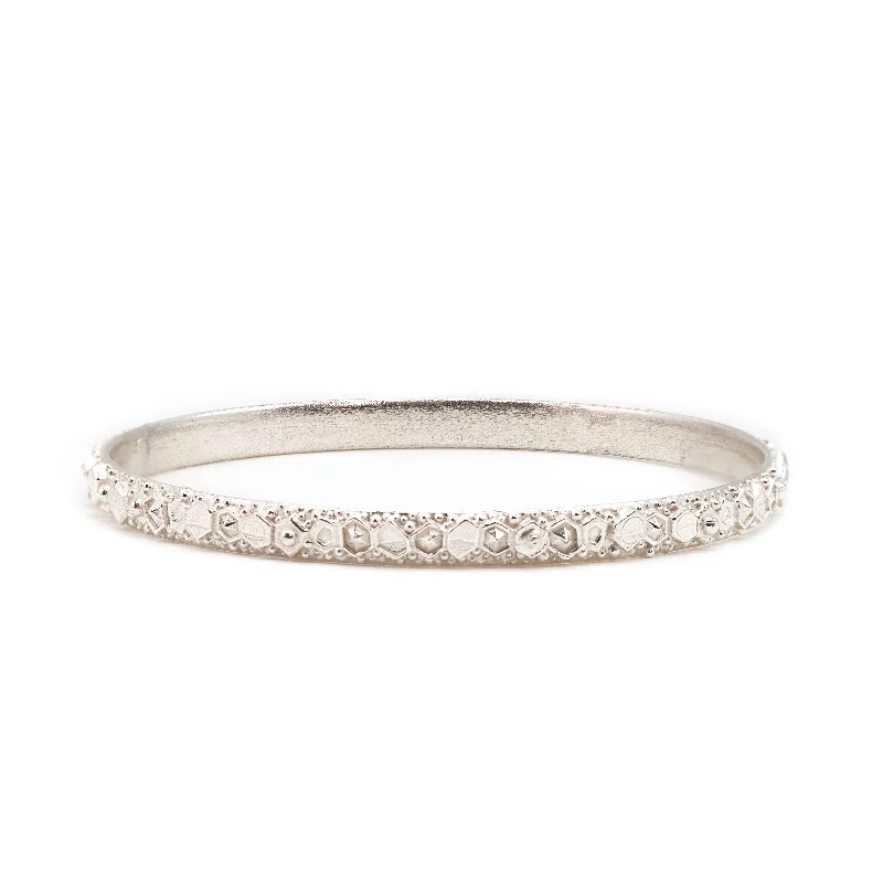 Bangles For Wedding-Dainty London Silver Hebe Bangle