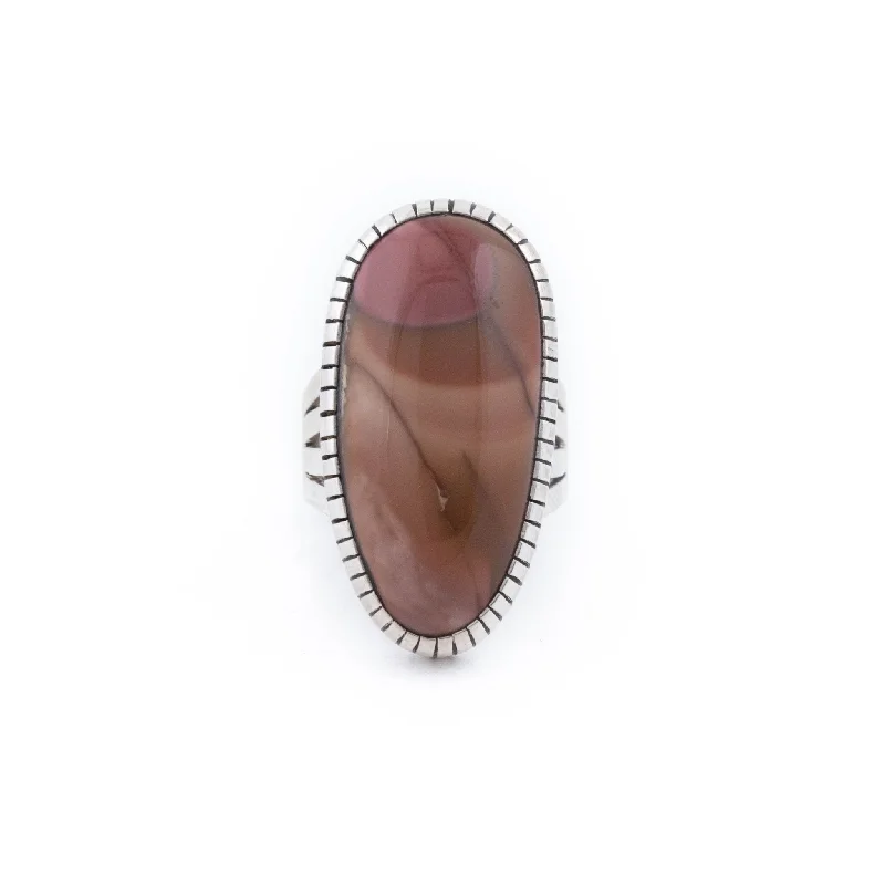 Elegant Diamond Wedding BandMystery Jasper Ring