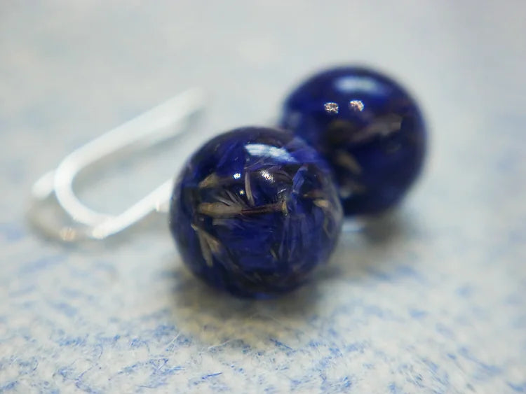 Crystal Earrings for Weddings-Cornflower Drop Earrings