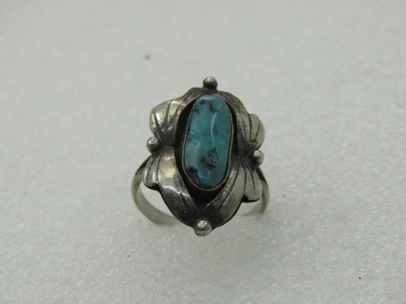 Personalized Wedding Ring with MessageVintage Sterling Southwestern Turquoise Ring, Sz. 8.5, Appx. 4.40 Gr.