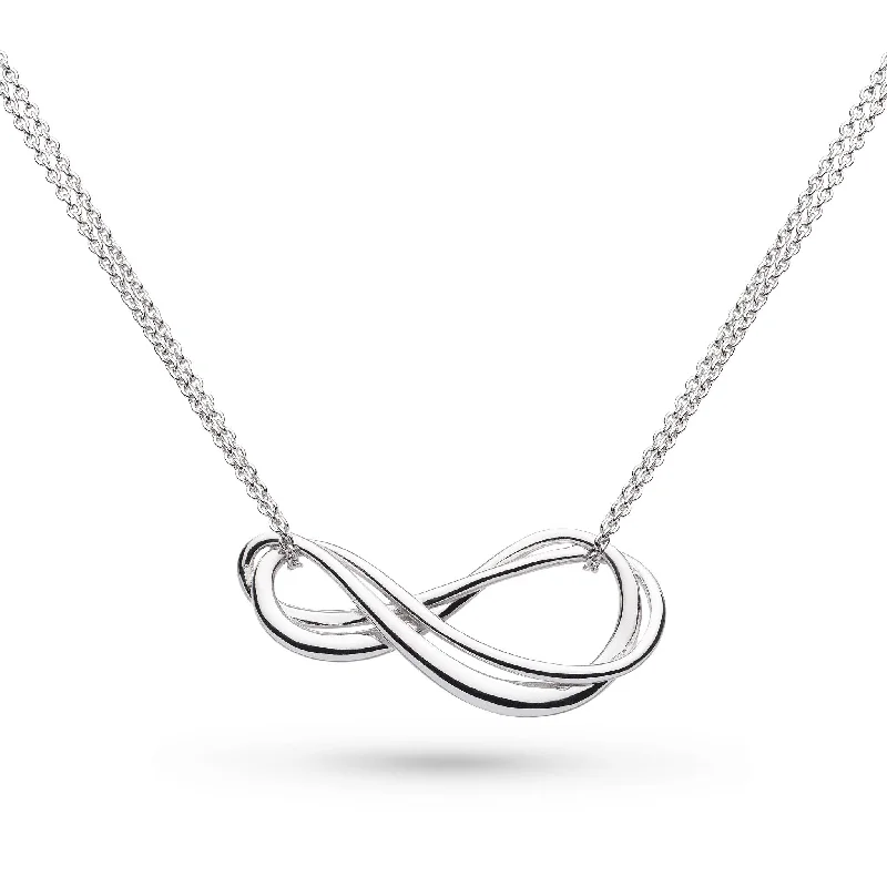 Custom Diamond Ring Set for Women-Trendy Beaded Heart Necklace-Silver Infinity Twin Chain Necklace